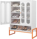 Suitable for Steel Storage cabinets in Living Rooms Kitchens and bedrooms and Office File Cabinet 2 Movable partitions (WG-White)