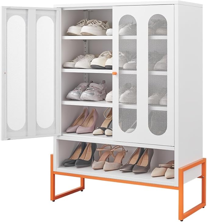 Suitable for Steel Storage cabinets in Living Rooms Kitchens and bedrooms and Office File Cabinet 2 Movable partitions (WG-White)
