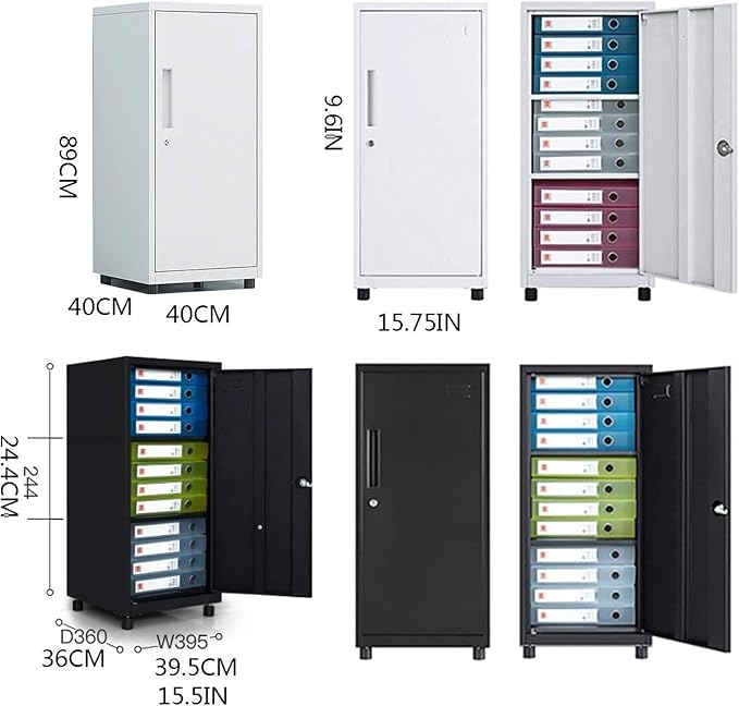 Filing Cabinet Multi-Drawer Mobile Office Cabinet with Locking File Drawer Cabinet Metal Data Cabinet (Color : White Size : 1)