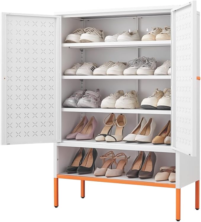 Suitable for Steel Storage cabinets in Living Rooms Kitchens and bedrooms and Office File Cabinet 2 Movable partitions (Hua-White)