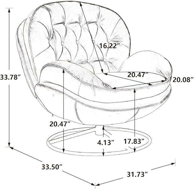 i-POOK Velvet Swivel Chair with Matching Swivel Ottoman Modern Upholstered Accent Chair with Round Black Metal Base and Backrest for Bedroom Living Room and Apartment Beige
