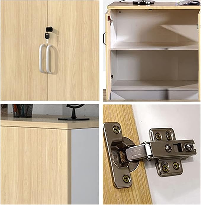 Wooden Lockable Double Door Storage Cabinet for Filing Wooden Vertical Filing Cabinet for Home and Office Use
