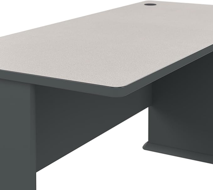 Bush Business Furniture Series A 48W Computer Desk in Natural Cherry and Slate Small Office Table for Home or Professional Workspace