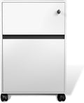 Unique Furniture Mobile Pedestal White