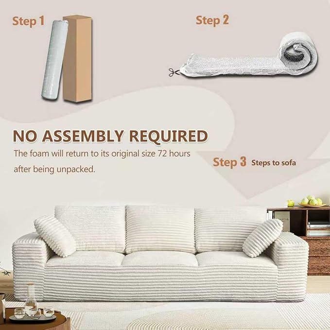 Modular Sectional Sofa Cloud Couch Corduroy Fluffy Couch Sectional Couches for Living Room