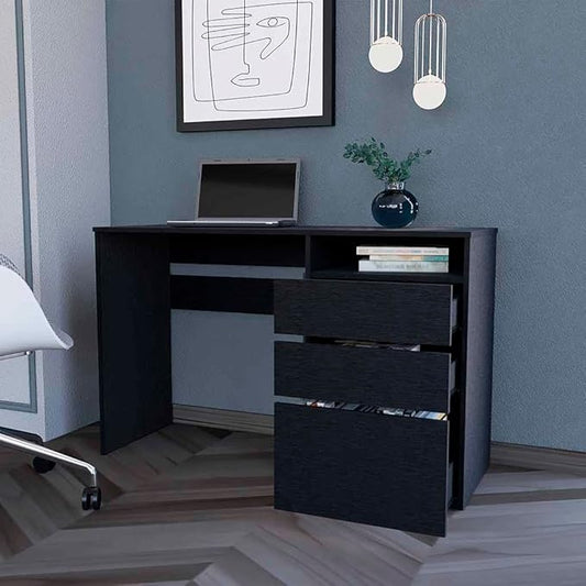 Computer DeskWork Surfaces One Shelf Black FinishHome Office Desk