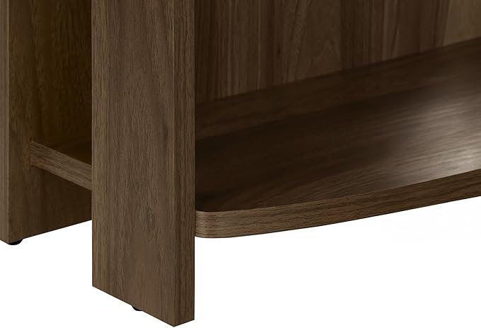 Penau L-Shaped Computer Desk with Storage Shelves 48l Modern Home Office Corner Desk Walnut Finish Space-Saving Design