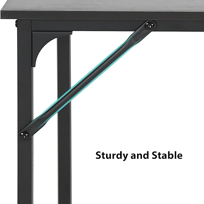 Small DeskComputer DeskMetal Frame Office DeskStudy TableModern Simple Style Desk for Home OfficeDesk 32 InchSmall Tables for Small SpacesAdjustable Leg PadsBlack