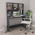 Small Computer DeskSchool Writing DeskHome Office DeskStudy DeskWork Home Office Desk for Small SpaceDesk with Shelves Gray 43.3x17.7x61.8 Chipboard