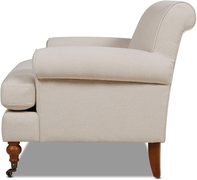 Jennifer Taylor Home Bliss 38 Lawson Living Room Accent Arm Chair with Metal Casters