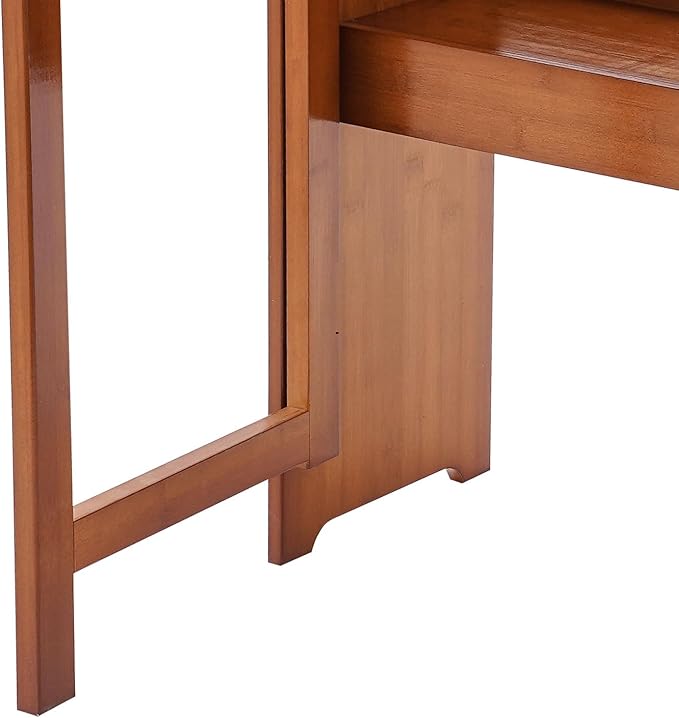 40.5 Inch Folding Desk - Laptop Desk Small Foldable Table with Storage Shelf Computer Desk with Space Saving for Bedroom Home Office Easy Assembly