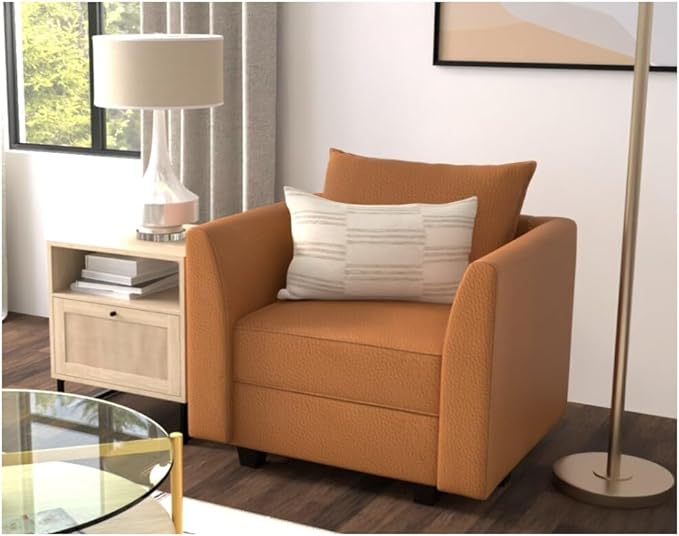 Naomi Home Elizabeth Modern DIY Collection Caramel/Air Leather/Accent Chair