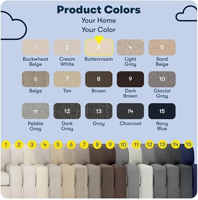 Pemberly Row 61 Track Arm Sofa Loveseat Buttercream Polyester Upholstery Removable Covers Compact Space-Saving Design Solid Wood Frame Modern Minimalist Style for Living Room or Home Office