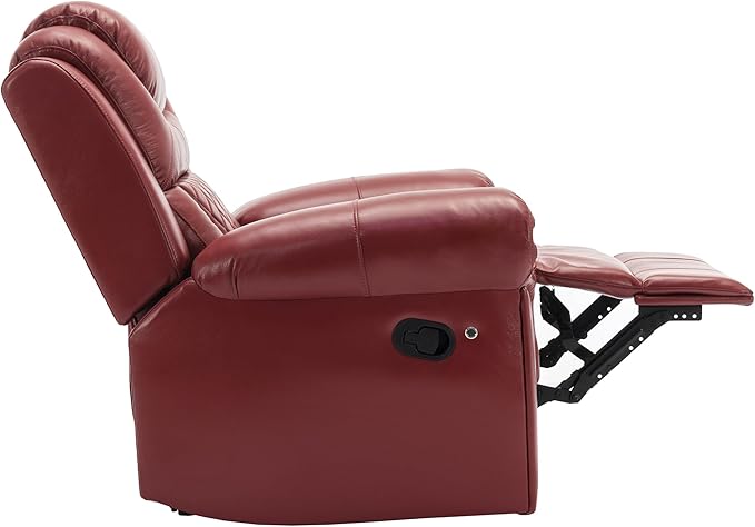 Merax Recliner Chairs Home Theater Seating with LED Light Strip for Living Room Bedroom Faux Leather
