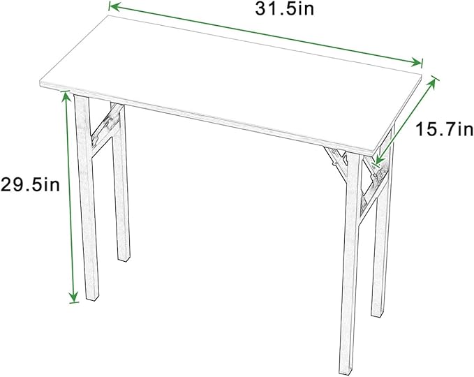soges Small Computer Desk 31.5 inches Folding TableLaptop Desk Dining Table Writing Table Study DeskWorkstation for Home Office No- Assembly RequiredTeak&ampBlack