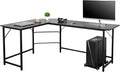 L-Shaped Office Desk Corner Computer Desk Gaming Gamer Table Workstation with CPU Stand for Home Office
