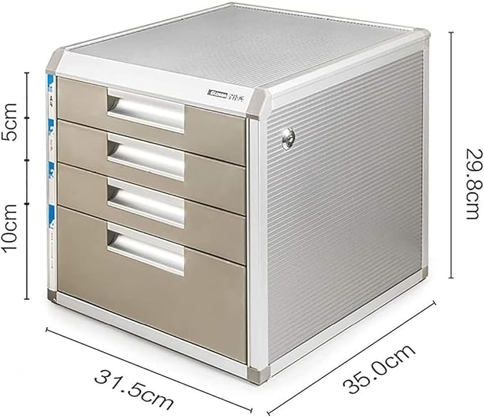 File Cabinet with Lock Office Desktop Filing Cabinet with Locking Drawers Information Cabinet Office Storage Cabinet31.5 * 35 * 29.8cm 31.53529.8cm