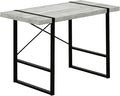 Computer Desk Home Office Laptop 48 l Work Grey Laminate Black Metal Contemporary Modern