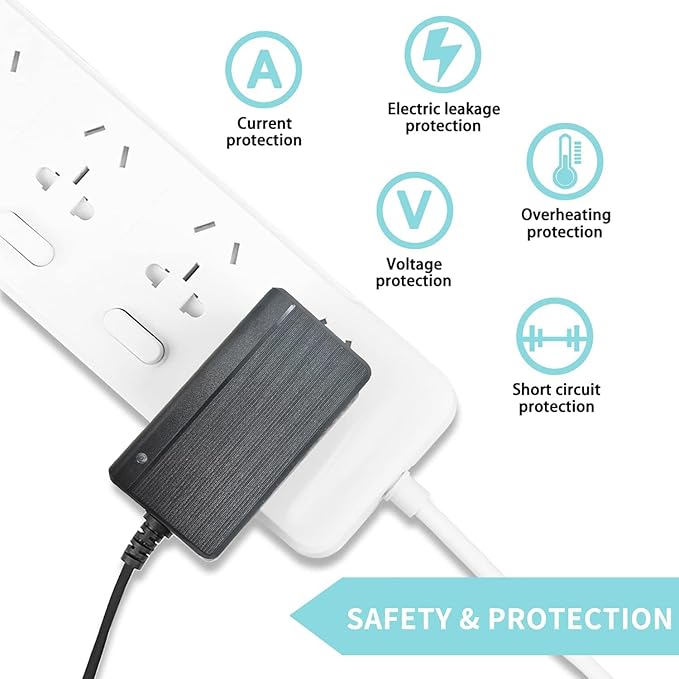 24V 2A Wall Plug-in Adjustable Desk Power Adapter for Single Motor Standing Desk 24V Standing Desk Motor Power CordCompact Direct Plug Design
