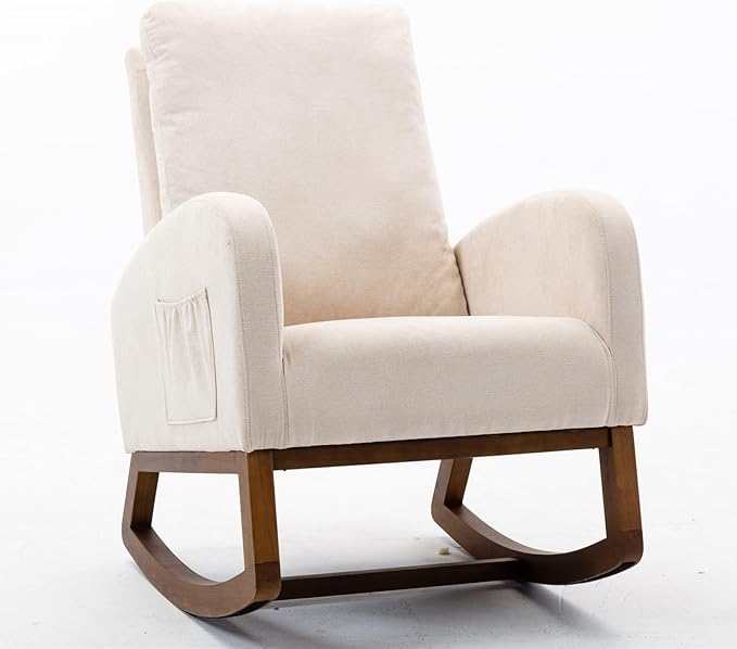 Living Room Comfortable Rocking Chair Living Room Chair Beige