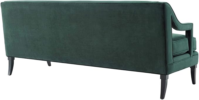 Modway Concur Mid-Century Modern Upholstered Velvet Sofa In Green
