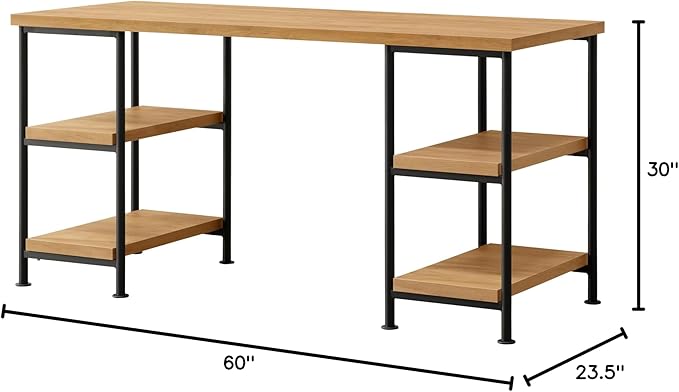 Golden Oak Desk - Classic Home Office Computer Desk
