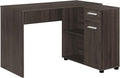 Computer Desk Home Office Corner Storage Drawers 46 l L Shape Work Laptop Brown Laminate Contemporary Modern
