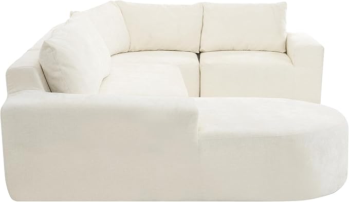 Merax 141.7 Modular Sponge Sofa Cloud Sectional CouchOversized U-Shaped with Deep Seat for Living Room