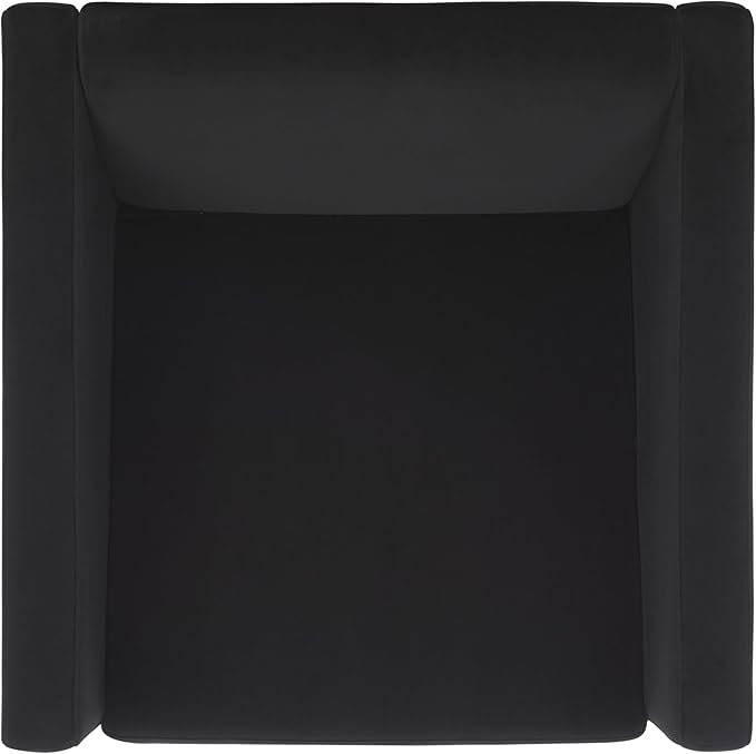 SAFAVIEH Home Collection Ylva Modern Black Velvet Accent Chair