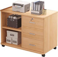 Office Filing Cabinet Under-Desk Storage Cabinets Drawer with Lock Low Cabinet(B)
