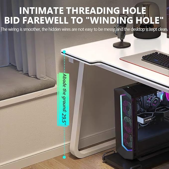 Gaming Desk Computer Writing Table Student Art Modren Simple Style PC Wood Suitable Portable Desk for Home Office
