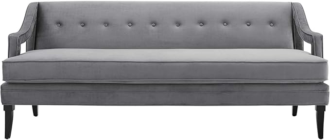 Modway Concur Mid-Century Modern Upholstered Velvet Sofa In Gray