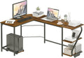 Weehom Reversible L-Shaped Desk with Shelves Large Corner Gaming Computer Desks for Home Office Writing Workstation Wooden Table