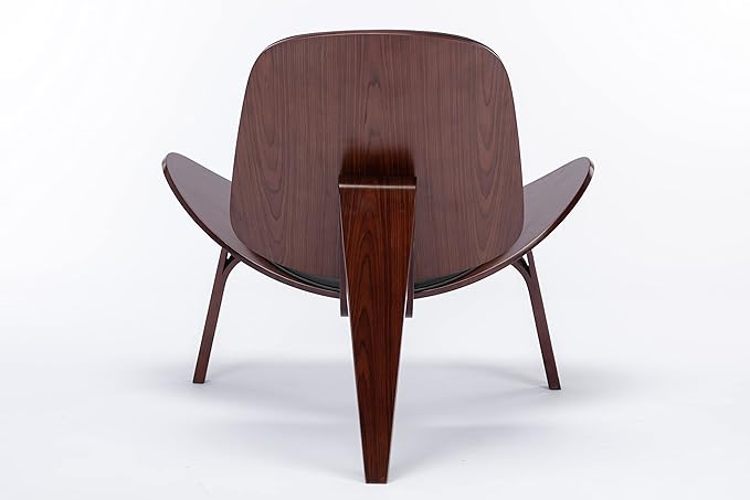 Medieval Modern Chair Shell Leisure Chair Artificial Leather Tripod Classic Design Chair Suitable for Reading Chair in Living Room Bedroom Study and OfficeSet of 1