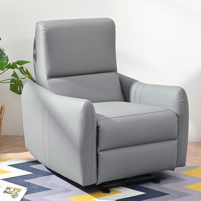 cinkehome Wall Hugger Power Recliners for Small Spaces Electric Recliners with USB Modern RV Recliner Chair for Living Room Apartment Grey