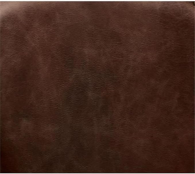 Acme Brancaster Leather Upholstery Accent Chair in Retro Brown and Aluminum