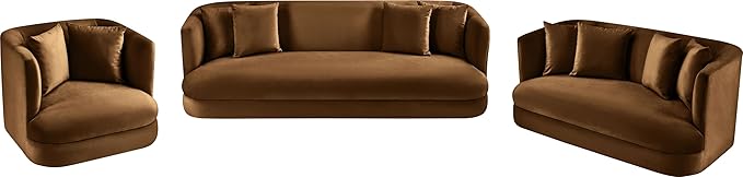 Meridian Furniture Alder Saddle Velvet Accent Chair