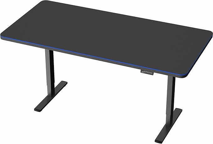 VIVO Electric 71 x 36 in Standing Desk with Full-Size RGB Mouse Pad Memory Height Adjustment 1B Series Holds 220 lbs Black Top Black Frame DESK-KIT-1B7BP-36