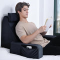 ENITYA Reading Pillow for Sitting in Bed Adult 21 Large Back Pillow for Sitting up Bed Rest Pillows for Reclining/Watching TV/Reading/Gaming/Resting in Couch or Floor Black