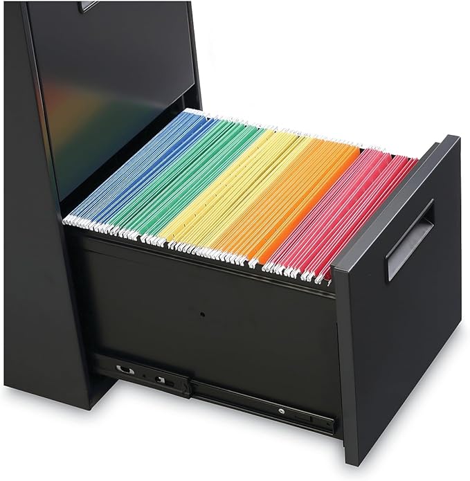 Alera PAFFCH Two-Drawer Metal Pedestal File 14 7/8w x 19-1/8d x 27-3/4h Charcoal