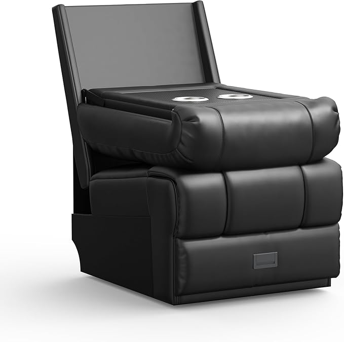 Flip Backrest Recliner Sofa Black