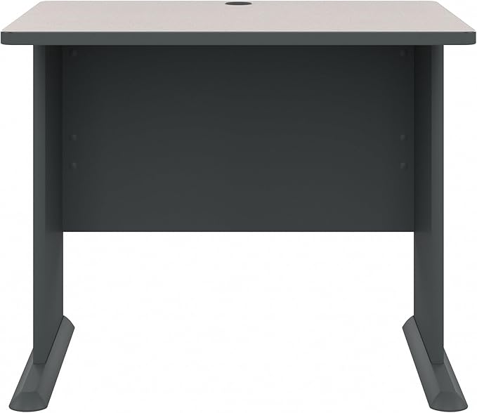 Bush Business Furniture Series A 36W Small Desk in White Spectrum and Slate Compact Computer Table for Home or Professional Office