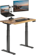 Vari ComfortEdge 40x26 Inch Adjustable Standing Desk – Small Electric Sit Stand VariDesk for Apartment Bedroom or Home Office + Beveled Edge Tool-Free Assembly (Reclaimed Wood)