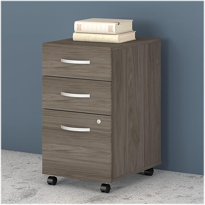 Bush Business Furniture Echo L Shaped Desk in Pure White