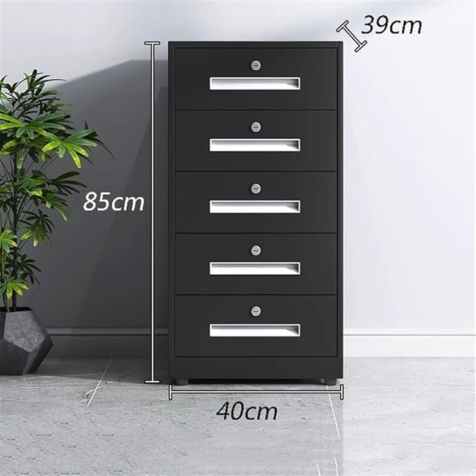 File Cabinet/Printer Stand Steel Home Chest of Drawers Office Increased Capacity Multifunctional Storage Cabinet File Data Office Cabinet Filing Cabinet for Home Office(Brown)