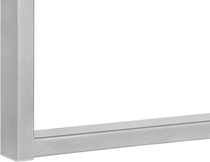Penau Computer Desk for Home Office 60 Inch Contemporary Design with Storage Drawers Reversible Setup in White and Grey Concrete Laminate