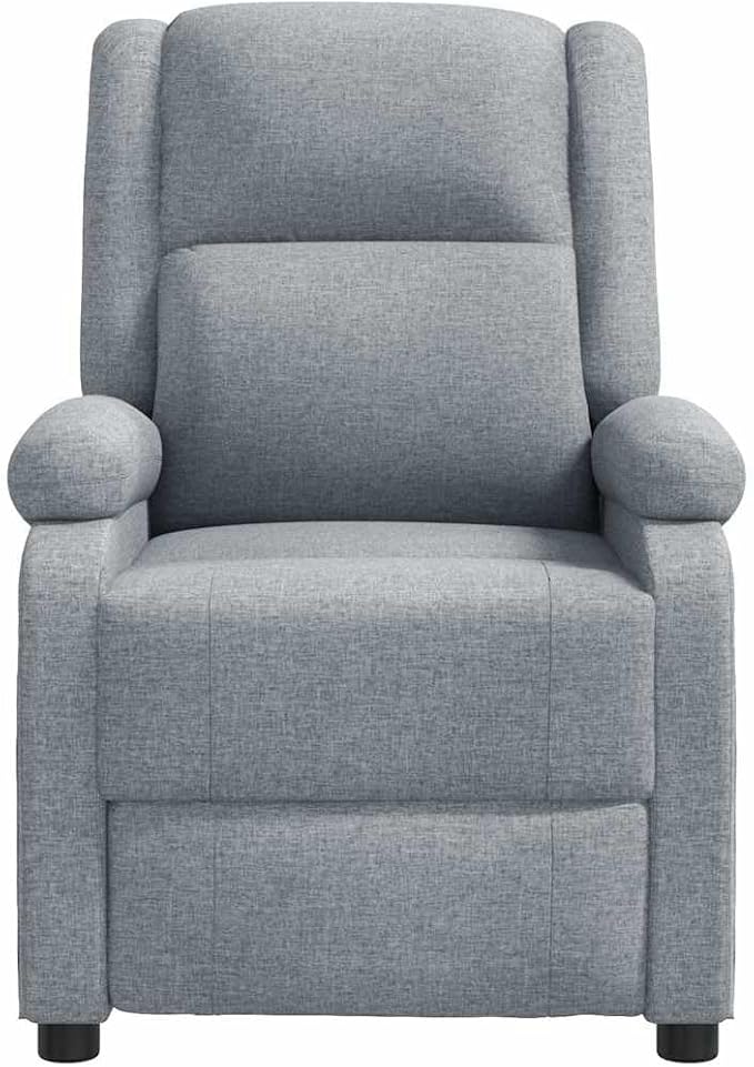 Light Gray Fabric Massage Chair Recliner Electric Full Body Massager for Ultimate Relaxation Adjustable Comfort for Living Room &amp Home Office Durable Wood &amp Metal Frame 330lb Capacity.
