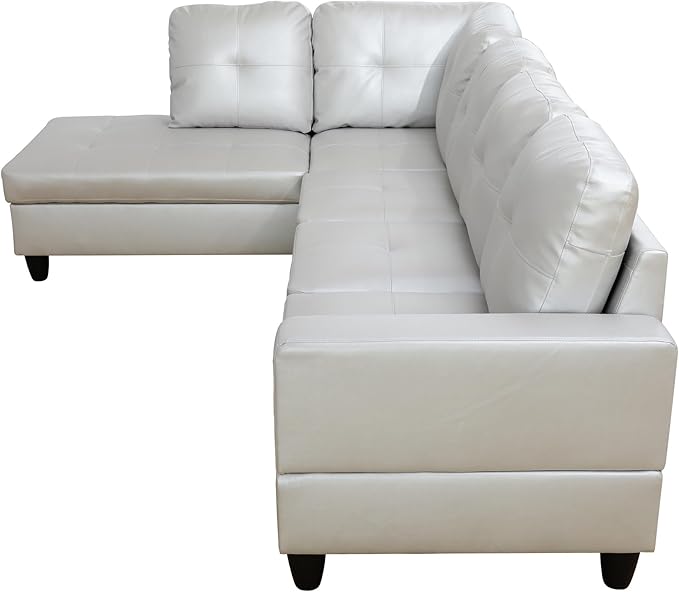 L-Shaped Combination Sofa Set Luxurious Synthetic Leather Living Room Sofa Suitable for Living Rooms Bedrooms Apartments and Offices