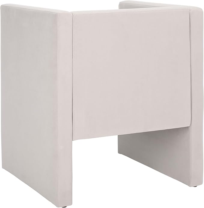 SAFAVIEH Home Collection Gisle Modern Light Grey Velvet Accent Chair (Fully Assembled)