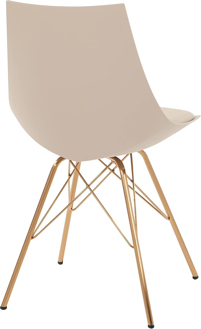OSP Home Furnishings Oakley Mid-Century Modern Bucket ChairFaux Leather Cream